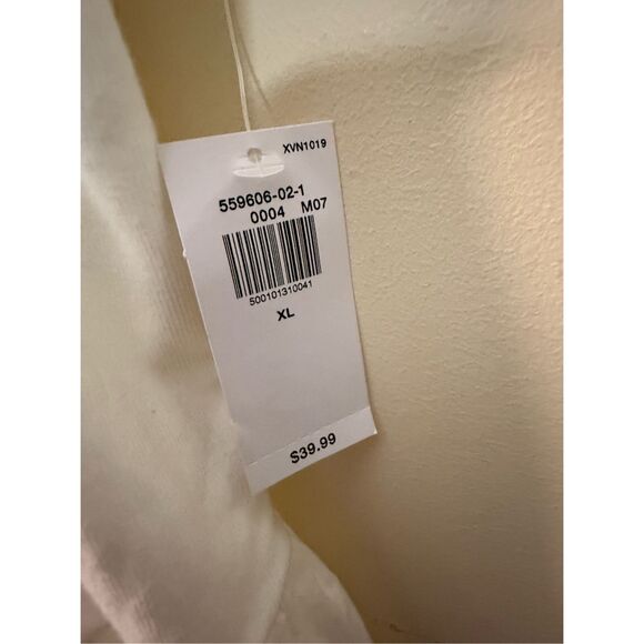 Old Navy Fit & Flare Combination Midi Cami Dress White Calla Lilies XL NWT Beach - Picture 2 of 4